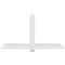 Ekena Millwork Eugene Architectural Grade PVC Gable Bracket, 84"W x 45 1/2"H x 4"D x 6"F, 13/12 Pitch GBP084X46X0406EUG00 - alternate 3